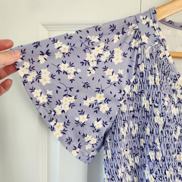 Coolmee Purple Short Sleeve Floral Summer Dress - Picture 6 of 12